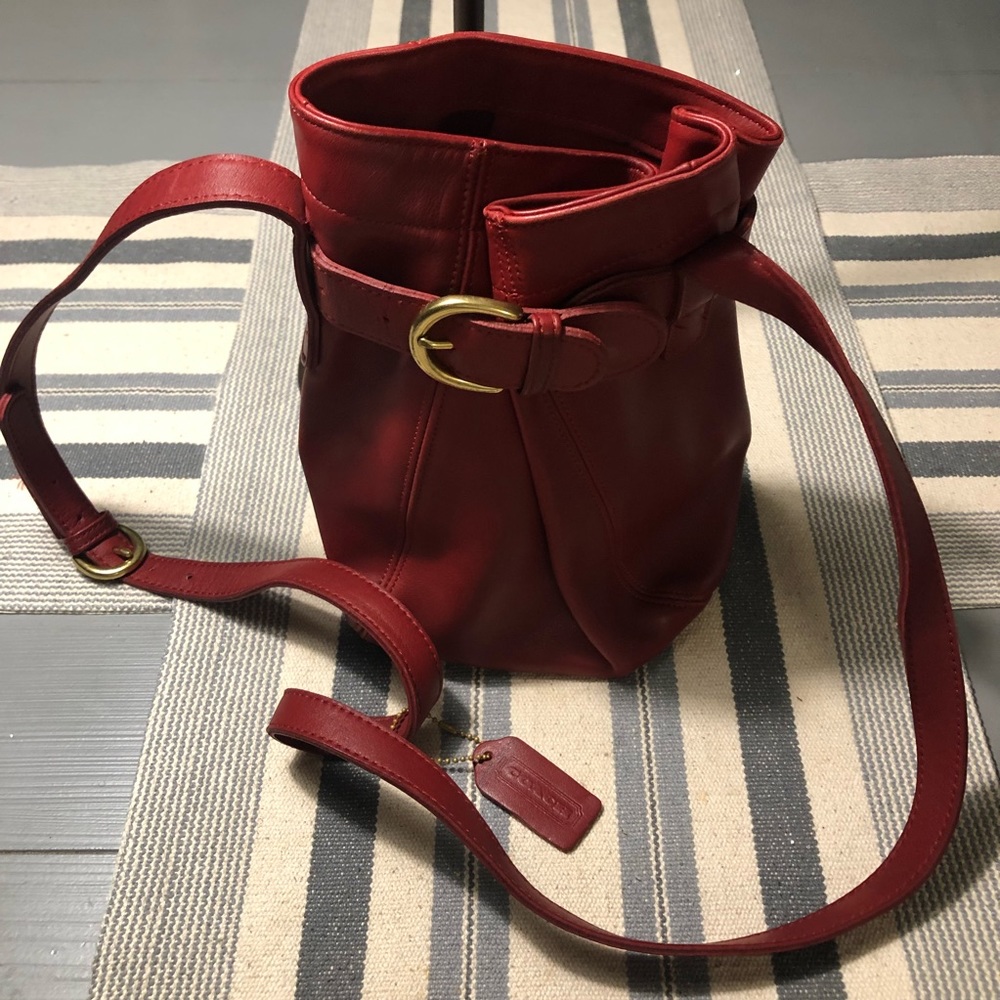 Coach vintage soho red belted pouch bag